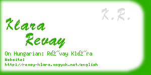 klara revay business card